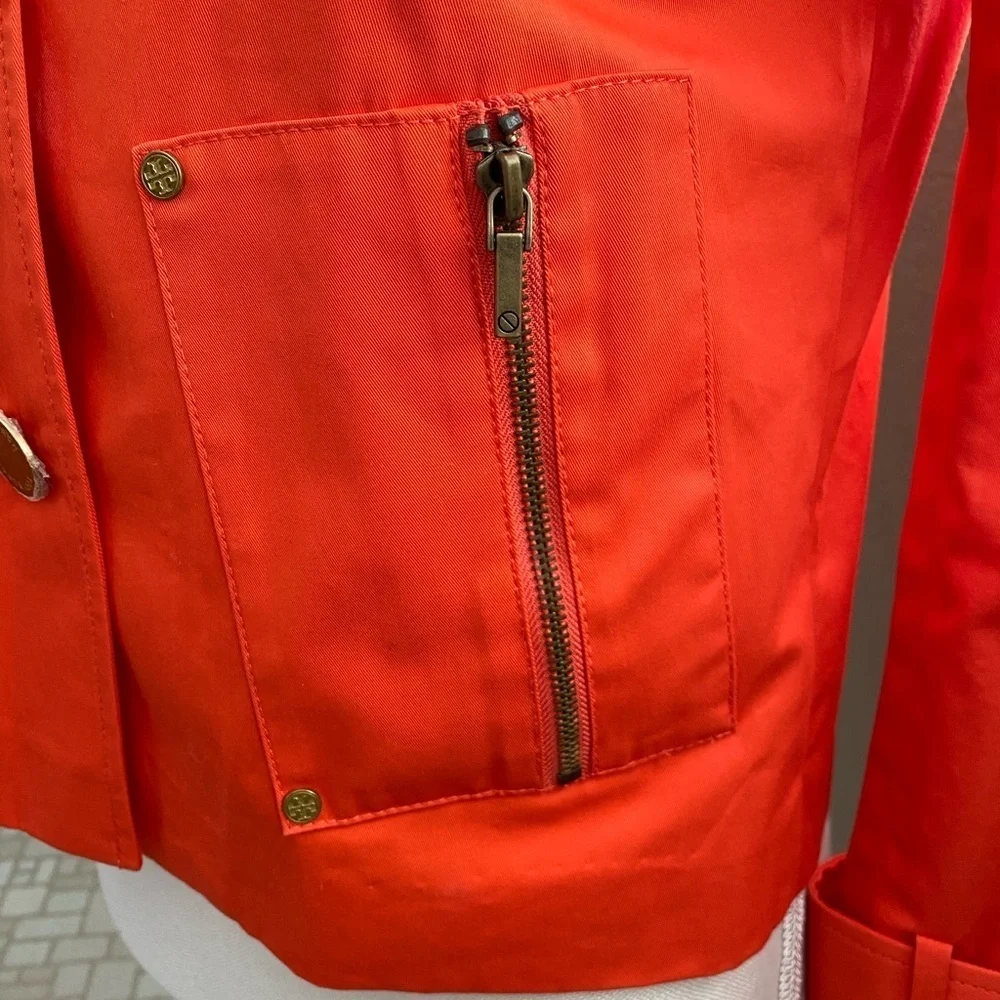 Tory Burch Curtis jacket in Poppy, Sz. 0